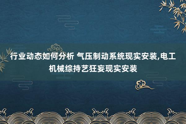 行业动态如何分析 气压制动系统现实安装,电工机械综持艺狂妄现实安装