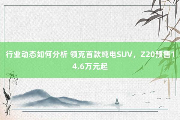 行业动态如何分析 领克首款纯电SUV，Z20预售14.6万元起