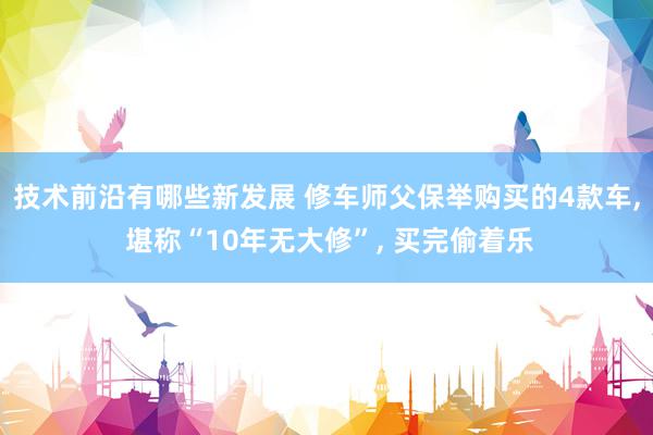 技术前沿有哪些新发展 修车师父保举购买的4款车, 堪称“10年无大修”, 买完偷着乐