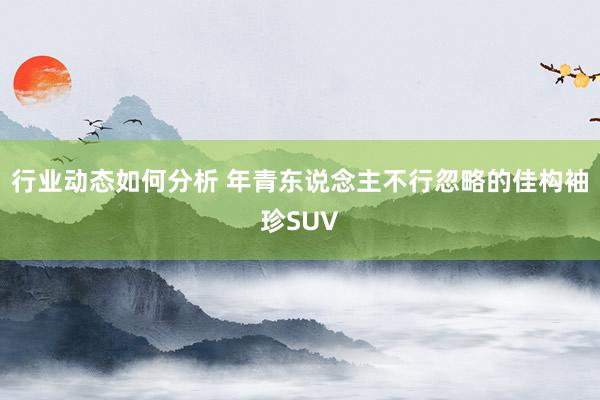 行业动态如何分析 年青东说念主不行忽略的佳构袖珍SUV