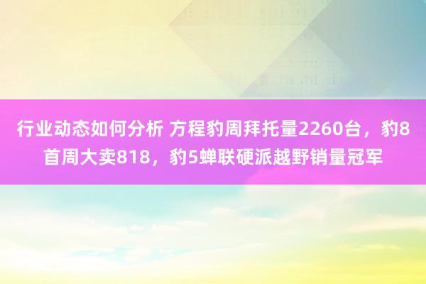 行业动态如何分析 方程豹周拜托量2260台，豹8首周大卖818，豹5蝉联硬派越野销量冠军