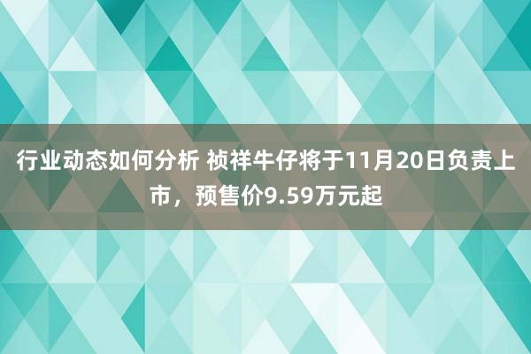 行业动态如何分析 祯祥牛仔将于11月20日负责上市，预售价9.59万元起